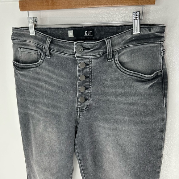 Kut From The Kloth Reese Jeans Size 10 High Rise Fab Ab Ankle Straight Leg 33x23 - Picture 4 of 13